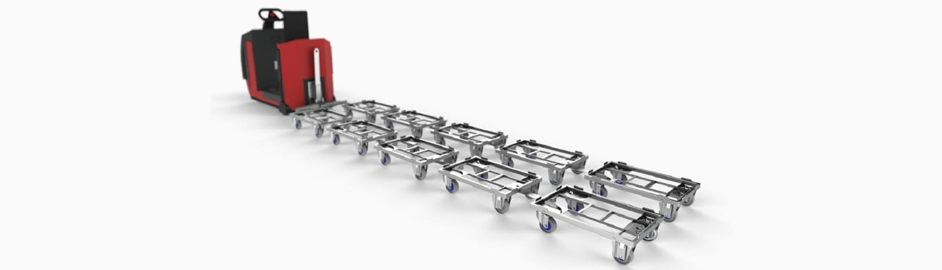 Cover Photo Tugger Train with Lean Dollies