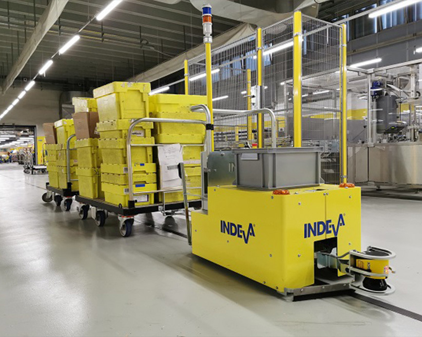 INDEVA AGV mail sorting plant