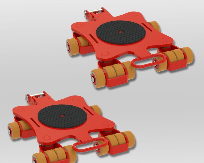 Rotating transport trolleys
