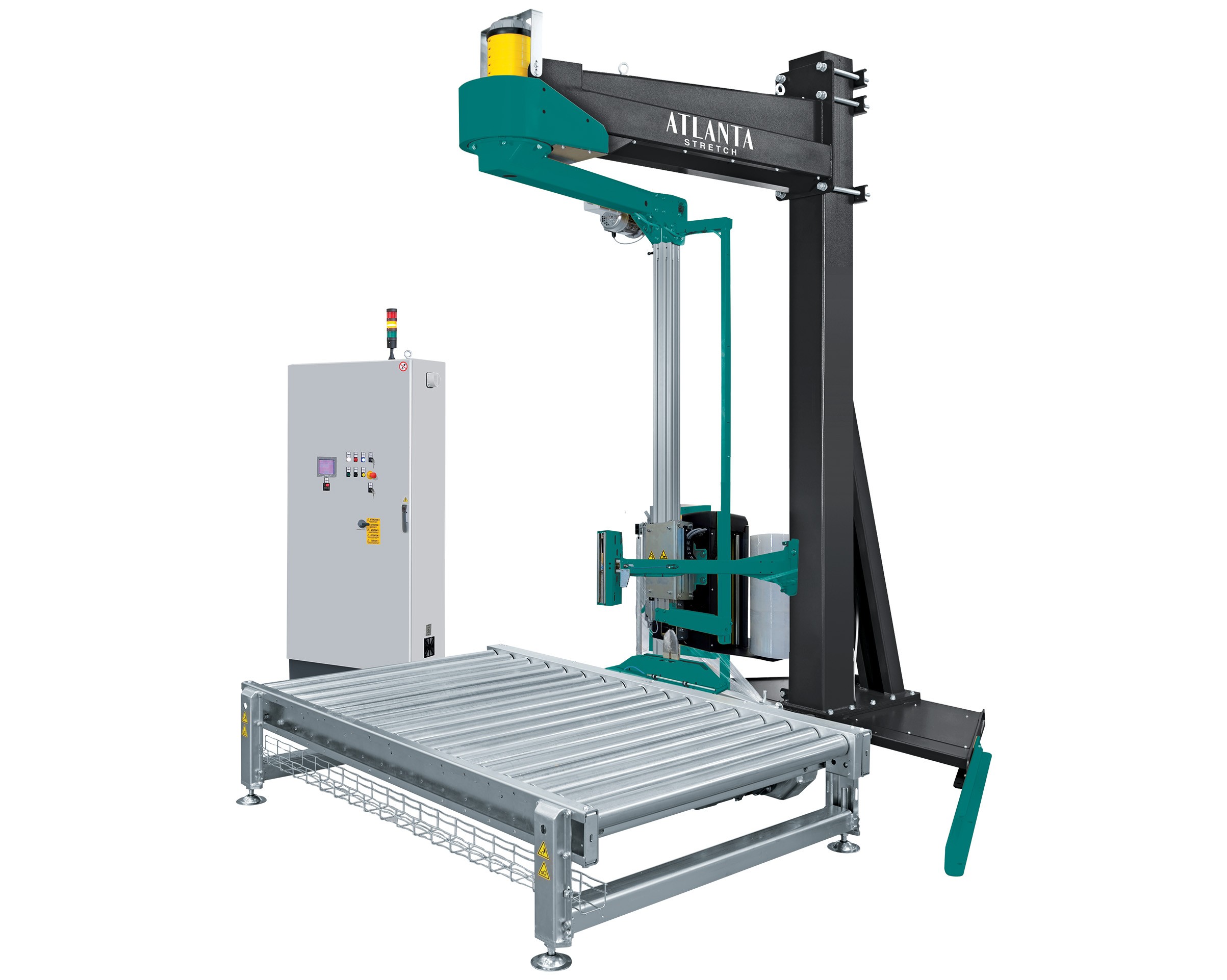 semi automatic wrapping machine with conveyor